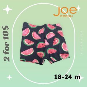 🌈2/10$ 👍*VGUC* JOE FRESH | 18 mo | Unisex Toddler Shorts with Watermelon